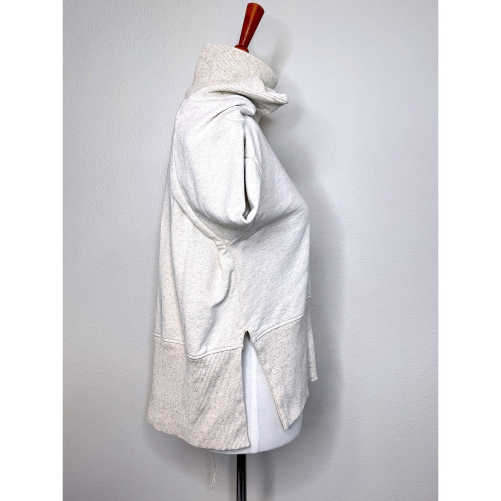 CLOSED Turtleneck French Terry Oversized Sweatshirt XS Organic Cotton Hemp Beige - Picture 5 of 10